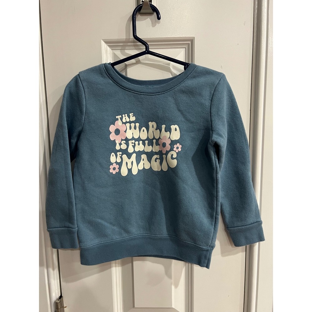 Garanimals Toddler Girls World Is Full Of Magic Sweatshirt Blue 3T GTGF2345212